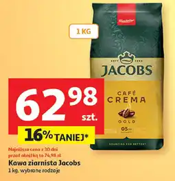Auchan Kawa ziarnista Jacobs Cafe Crema Gold oferta