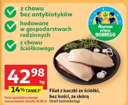 Auchan Filet z kaczki ze ściółki bez kości ze skórą Dział Samoobsługi oferta