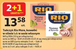 Auchan Tuńczyk Rio Mare kawałki w oliwie lub w sosie własnym oferta
