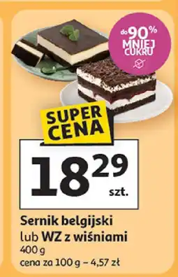 Auchan Sernik belgijski lub WZ z wiśniami Auchan oferta