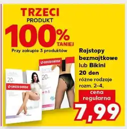 Kaufland Rajstopy bezmajt́kowe lub Bikini 20 den oferta