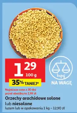 Auchan Orzechy arachidowe solone lub niesolone Auchan oferta