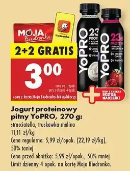 Biedronka Jogurt proteinowy pitny YoPRO, 270 g oferta