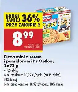 Biedronka Pizza mini z serem i pomidorami Dr.Oetker 3x73 g oferta