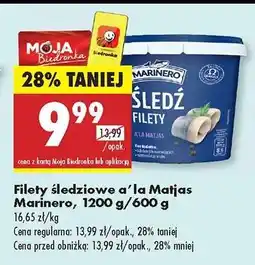 Biedronka Filety śledziowe a'la Matjas Marinero 1200 g / 600 g oferta