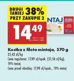 Biedronka Kostka z fileta mintaja , 570 g oferta