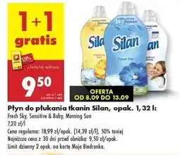 Biedronka Płyn do płukania tkanin Silan, opak. 1,32 l oferta