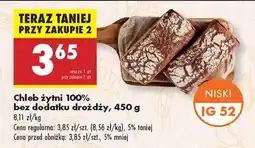 Biedronka Chleb żytni 100 % bez dodatku drożdży 450 g oferta
