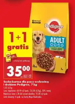 Biedronka Sucha karma dla psa z wołowiną i drobiem Pedigree 7 kg oferta