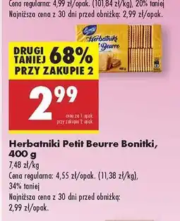 Biedronka Herbatniki Petit Beurre Bonitki 400 g oferta