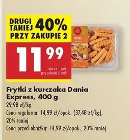 Biedronka Frytki z kurczaka Dania Express 400 g oferta