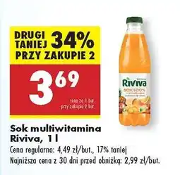 Biedronka Sok multiwitamina Riviva, 1 l oferta