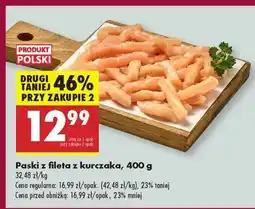 Biedronka Paski z fileta z kurczaka 400 g oferta