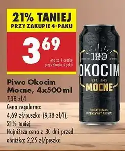 Biedronka Piwo Okocim Mocne, 4x500 ml oferta
