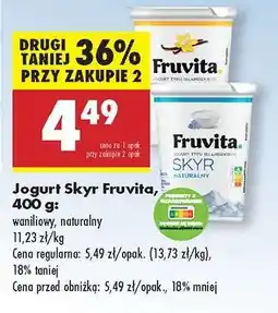 Biedronka Jogurt Skyr Fruvita, 400 g oferta