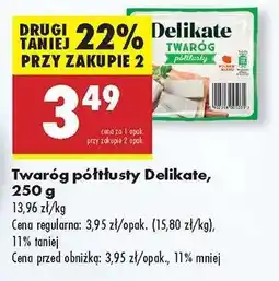 Biedronka Twaróg półtłusty Delikate, 250 g oferta