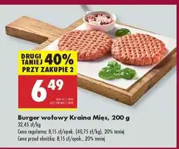 Biedronka Burger wołowy Kraina Mięs 200 g oferta