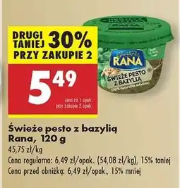 Biedronka Świeże pesto z bazylią Rana, 120 g oferta