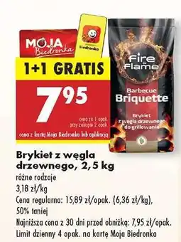 Biedronka Brykiet z węgla drzewnego, 2,5 kg oferta