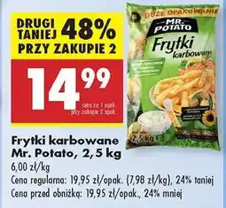 Biedronka Frytki karbowane Mr. Potato 2,5 kg oferta
