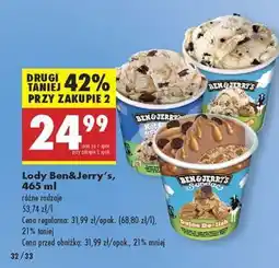 Biedronka Lody Ben&Jerry’s, 465 ml oferta