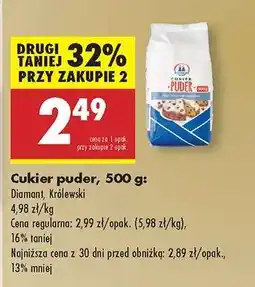 Biedronka CUKIER PUDER 500 G oferta