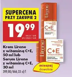 Biedronka Krem Lirene z witaminą C+E, 50 ml lub Serum Lirene z witaminą C+E, 30 ml oferta