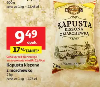 Auchan Kapusta kiszona z marchewką Dominik oferta