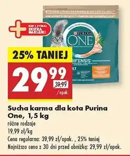 Biedronka Sucha karma dla kota Purina One , 1,5 kg oferta
