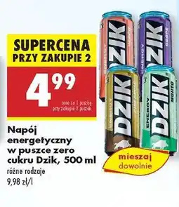 Biedronka Napój energetyczny w puszce zero cukru Dzik, 500 ml oferta