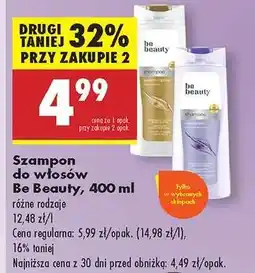 Biedronka Szampon do włosów Be Beauty, 400 ml oferta