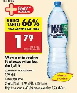 Biedronka Woda mineralna Nałęczowianka, 6x1,5 l oferta