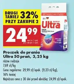 Biedronka Proszek do prania Ultra 50 prań 3,25 kg oferta