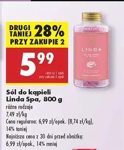 Biedronka Sól do kąpieli Linda Spa, 800 g oferta