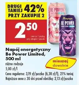 Biedronka Napój energetyczny Be Power Limited, 500 ml oferta