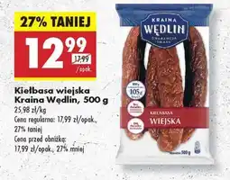 Biedronka Kiełbasa wiejska Kraina Wędlin, 500 g oferta