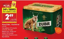 Biedronka Piwo Żubr 12x550 ml oferta