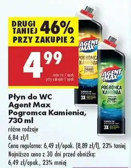 Biedronka Płyn do WC Agent Max Pogromca Kamienia, 730 ml oferta