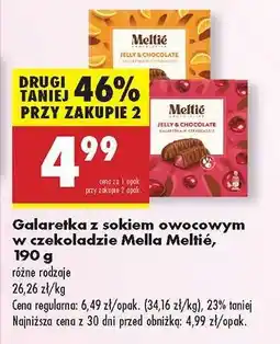 Biedronka Galaretka z sokiem owocowym w czekoladzie Mella Meltié, 190 g oferta
