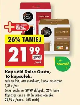 Biedronka Kapsułki Dolce Gusto, 16 kapsułek oferta
