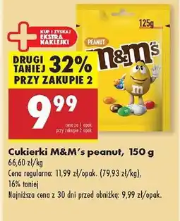 Biedronka Cukierki M&M's peanut , 150 g oferta
