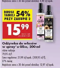 Biedronka Odżywka do włosów w spray'u Gliss, 200 ml oferta