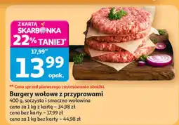 Auchan Burgery wołowe z przyprawami Auchan oferta
