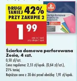 Biedronka Ścierka domowa perforowana Zosia, 4 szt oferta