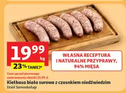 Auchan Kiełbasa biała surowa z czosnkiem niedźwiedzim Auchan oferta
