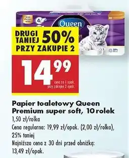 Biedronka Papier toaletowy Queen Premium super soft, 10 rolek oferta