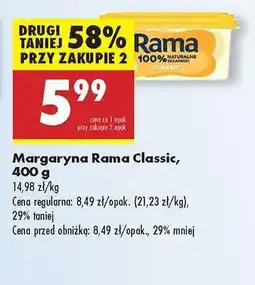 Biedronka Margaryna Rama Classic 400 g oferta