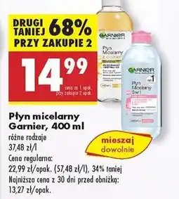 Biedronka Płyn micelarny Garnier 400 ml oferta