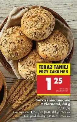 Biedronka bułka sniadaniowa z ziarnami , 80 g oferta