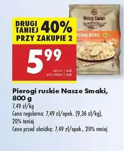 Biedronka Pierogi ruskie Nasze Smaki, 800 g oferta